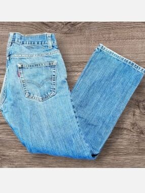 BOYS LEVIS 505 DISTRESSED LT BLUE SIZE 12 REGULAR
